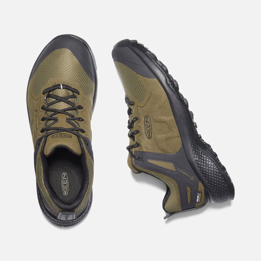 Chaussure de Randonnée Keen Homme Vert Olive/Noir | Explore Waterproof | AKFOD-3961